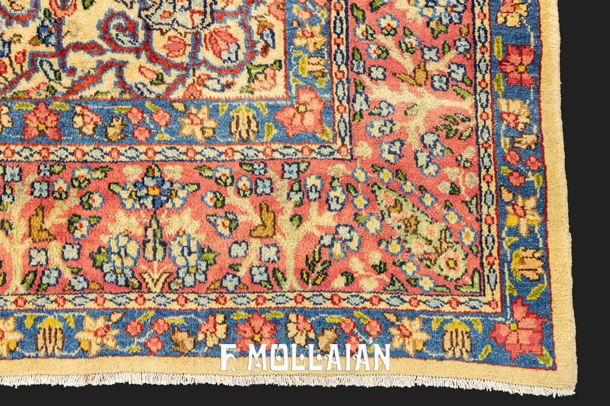 Antique Kerman Rug Beige Color n°:39650818